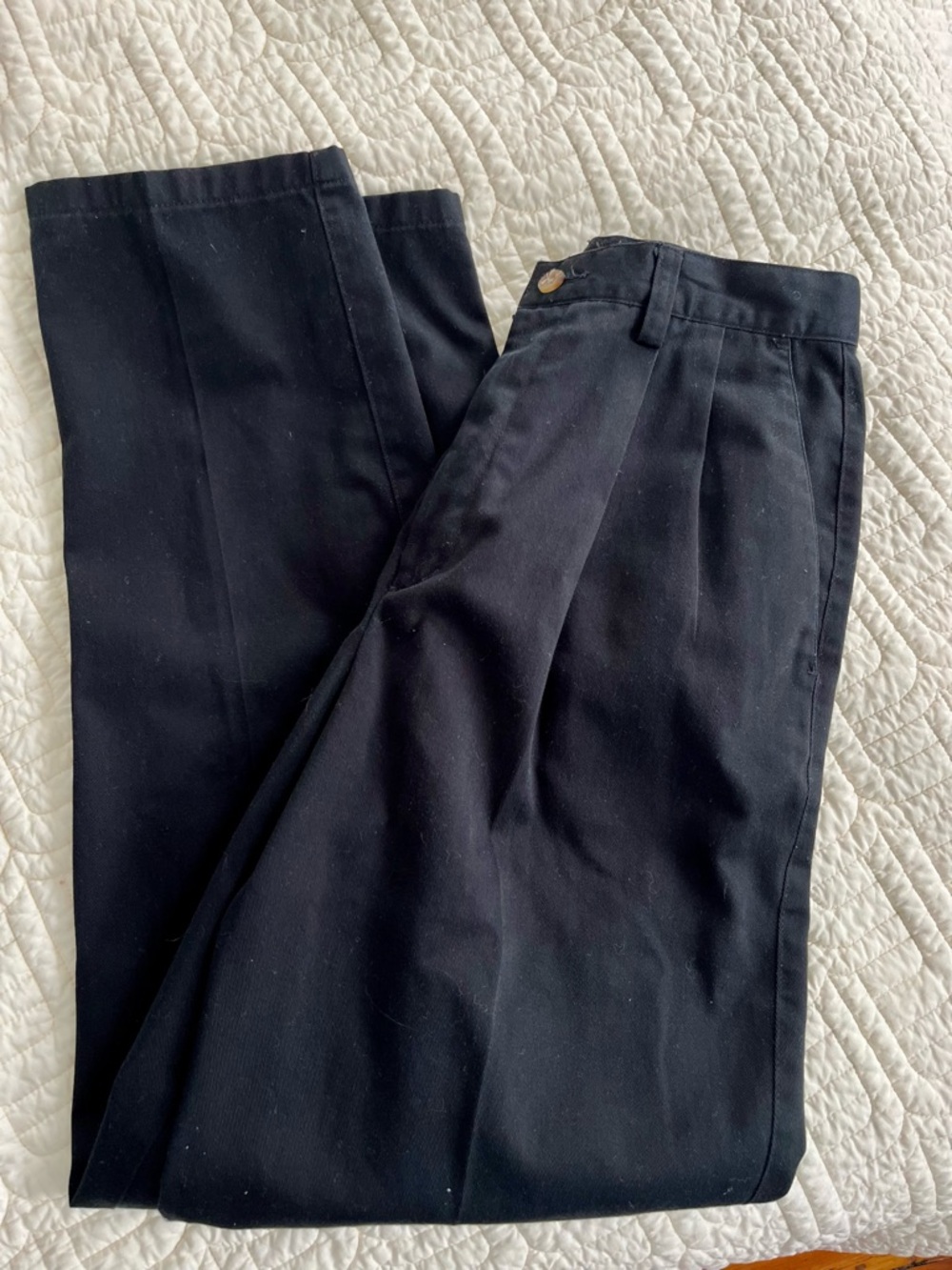 EUC vtg Black chinos, pleated, high rise - Classic Tailored Trousers
